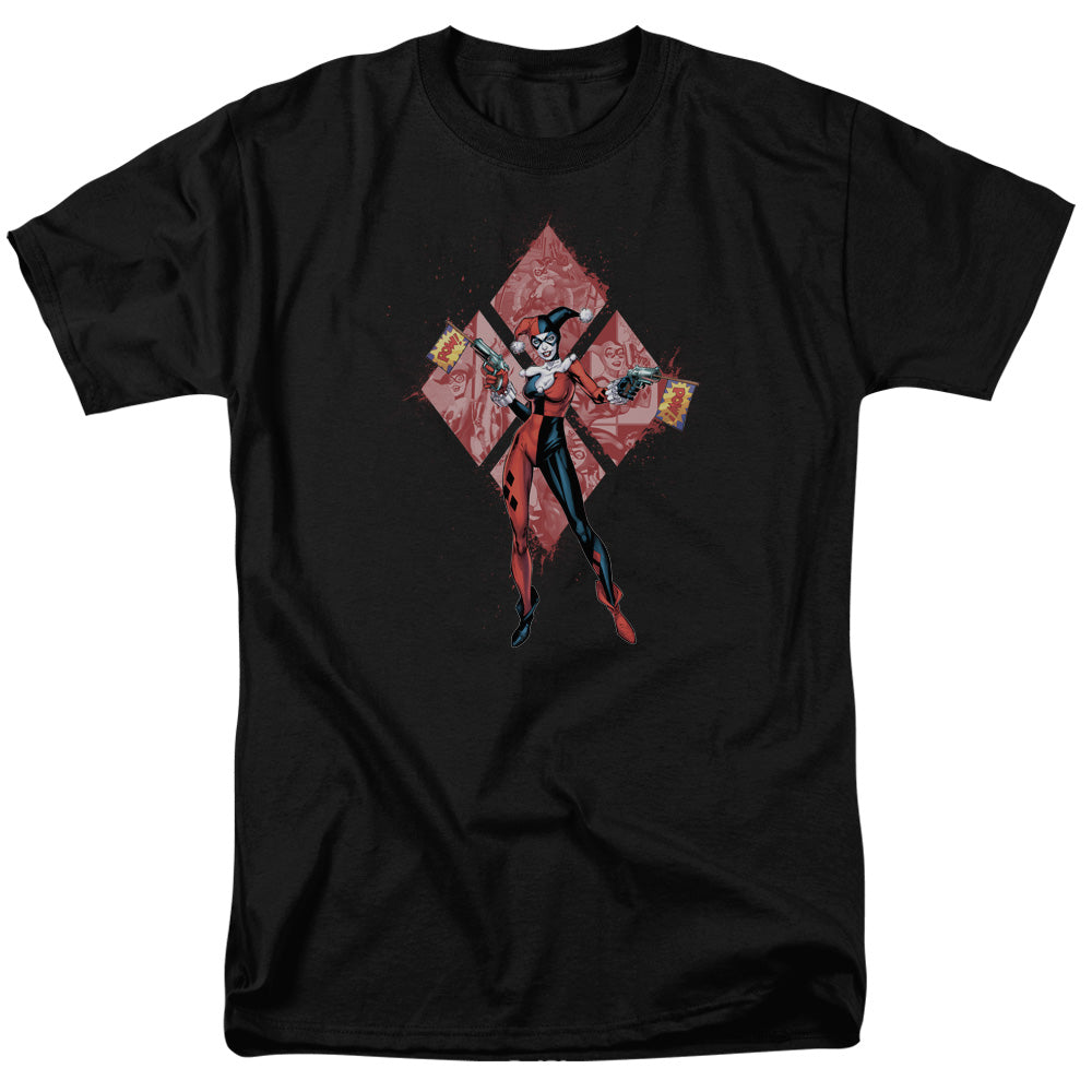 Batman Harley Quinn (Diamonds) Mens T Shirt Black Officially Licensed