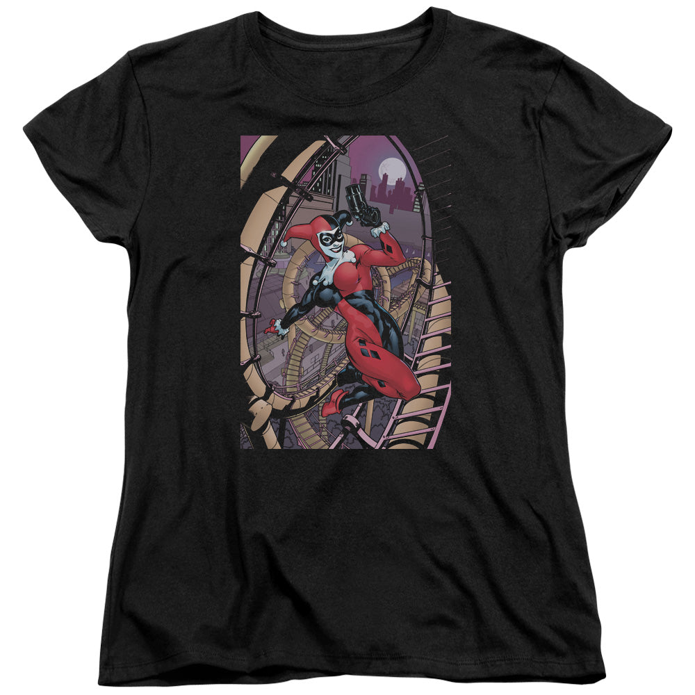 Batman Harley First Womens T Shirt Black Officially Licensed