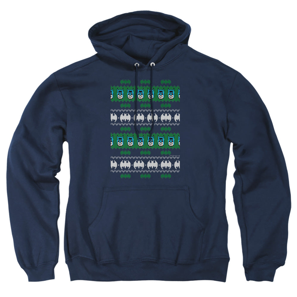 Batman Batman Christmas Sweater Mens Hoodie Navy Officially Licensed