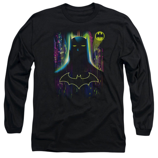 Batman Knight Lights Mens Long Sleeve Shirt Black Officially Licensed