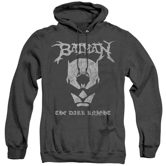 Batman Black Metal Batman Heather Mens Hoodie Black Officially Licensed