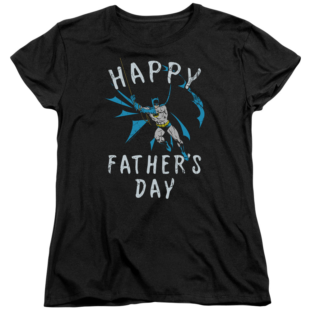 Batman Fathers Day Womens T Shirt Black Officially Licensed