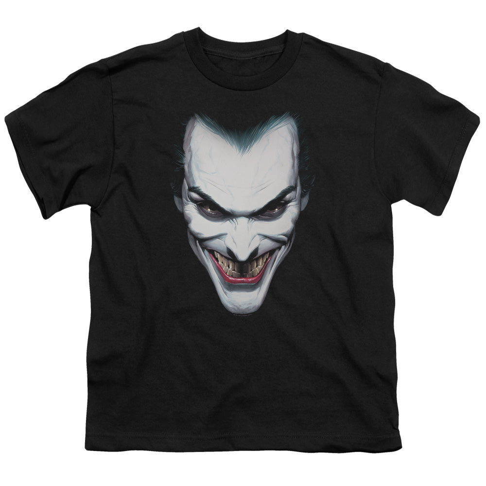 Batman Joker Portrait Kids Youth T Shirt Black Officially Licensed