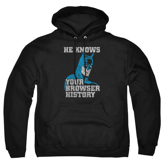Batman Batman Knows Mens Hoodie Black Officially Licensed