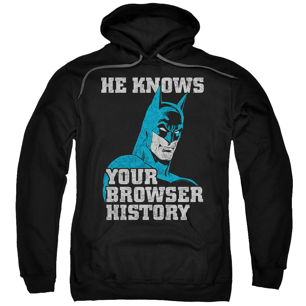 Batman Batman Knows Mens Hoodie Black Officially Licensed