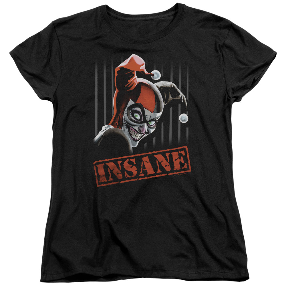 Batman Insane Womens T Shirt Black Officially Licensed