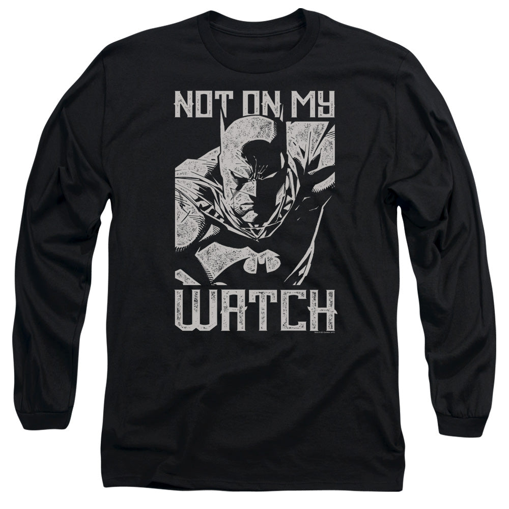Batman Watch Mens Long Sleeve Shirt Black Officially Licensed