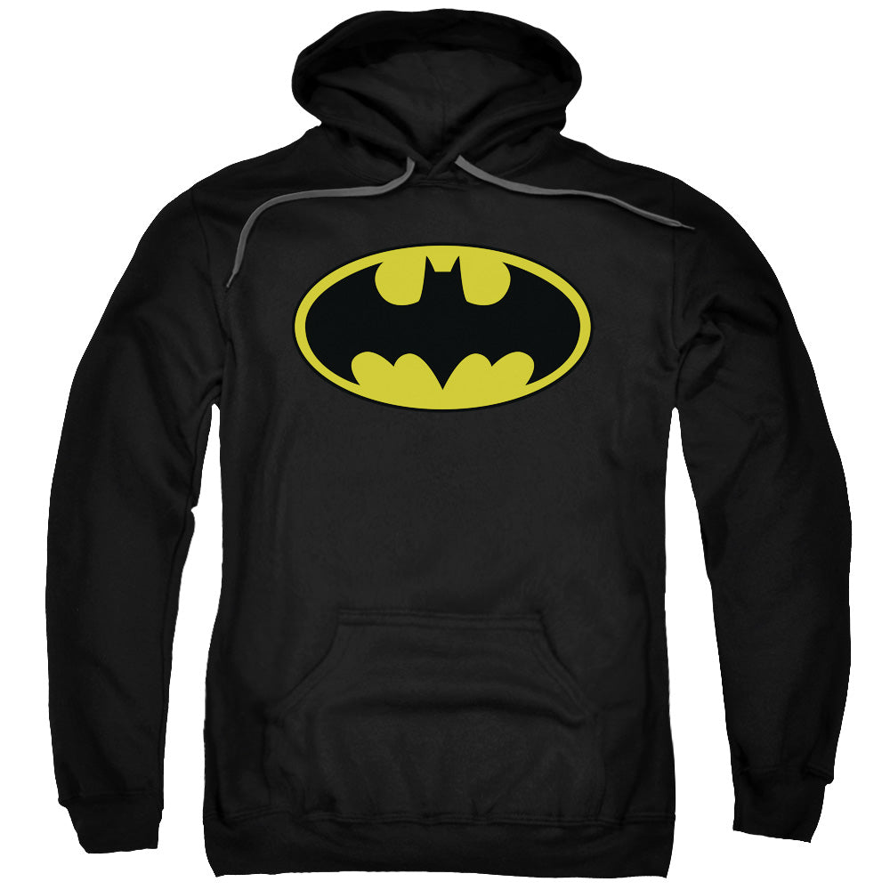 Batman Classic Logo Mens Hoodie Black Officially Licensed