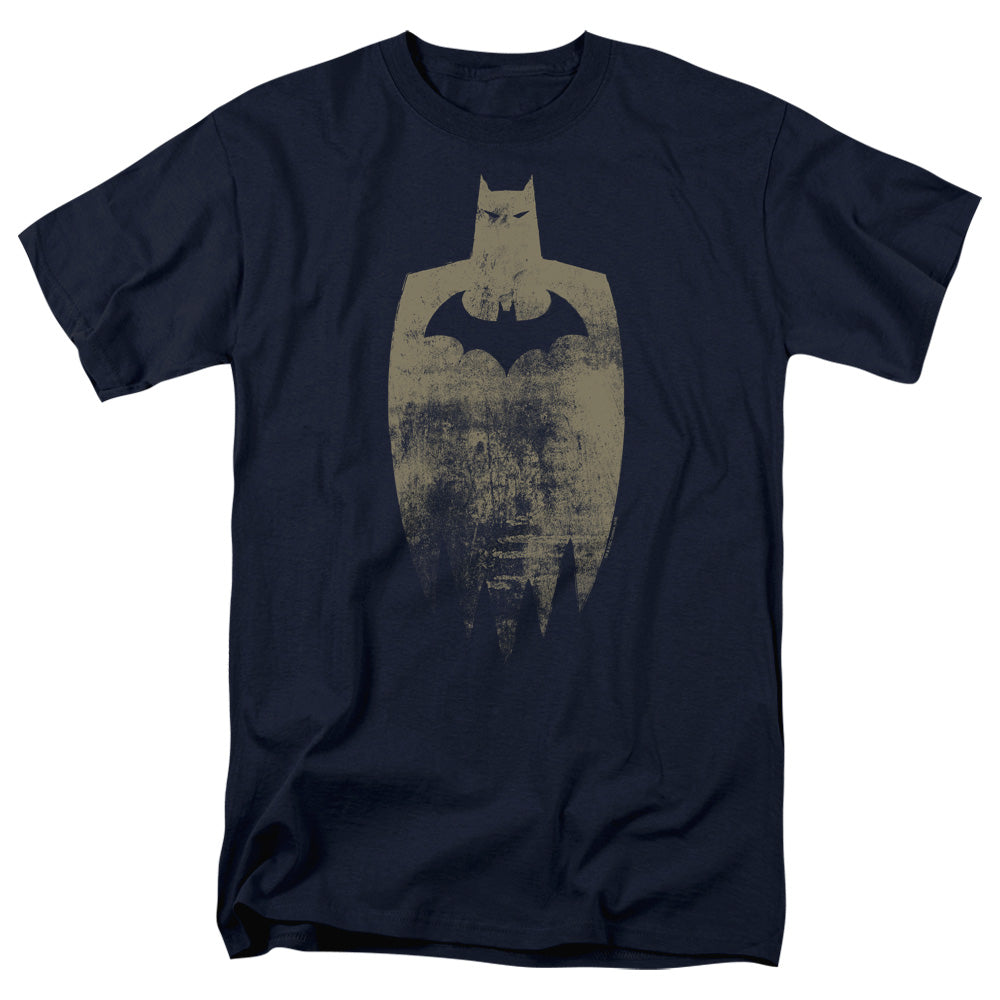 Batman Gold Silhouette Mens T Shirt Navy Officially Licensed