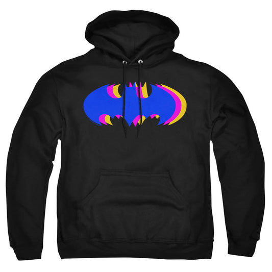 Batman Tri Colored Symbol Mens Hoodie Black Officially Licensed
