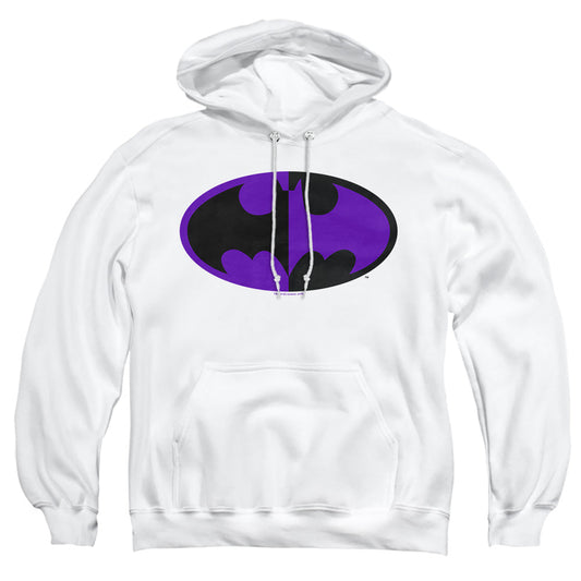 Batman Split Symbol Mens Hoodie White Officially Licensed