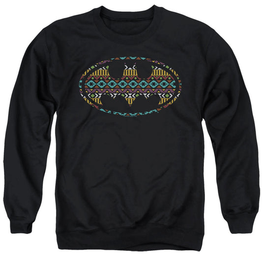 Batman Aztec Fill Mens Crewneck Sweatshirt Black
