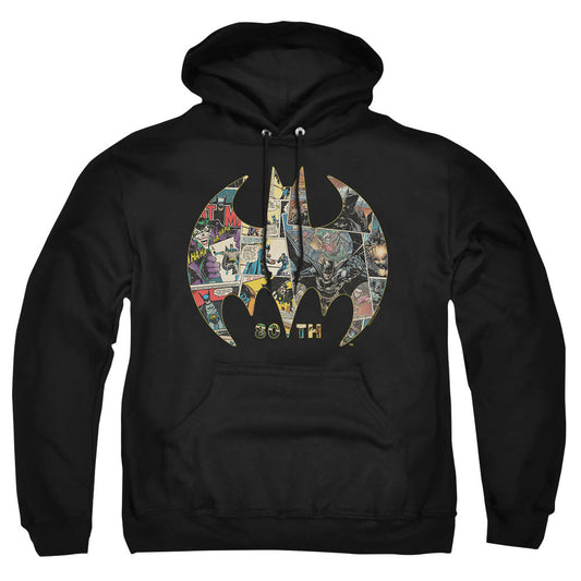Batman 80Th Shield Mens Hoodie Black Officially Licensed