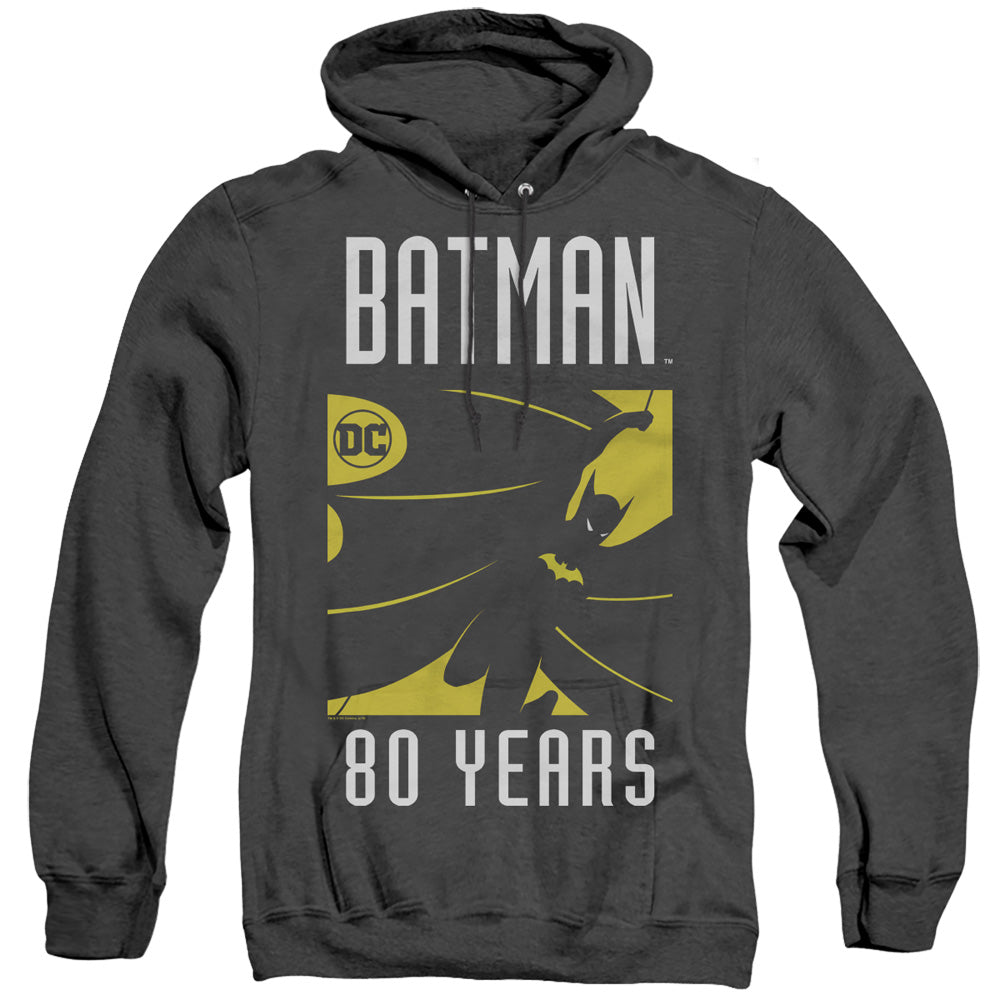 Batman Silhouette Heather Mens Hoodie Black Officially Licensed