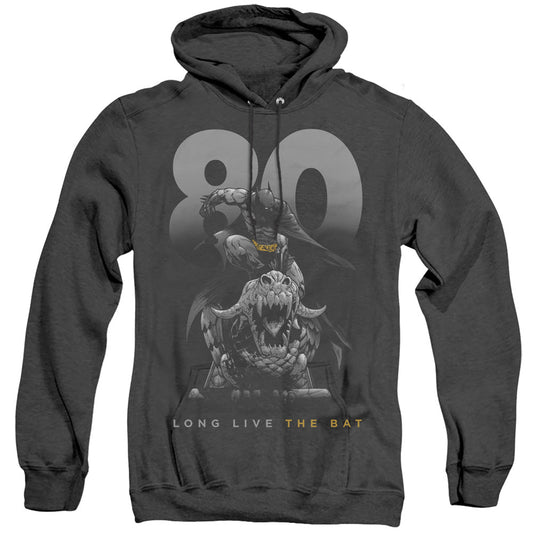 Batman Big 80 Heather Mens Hoodie Black Officially Licensed