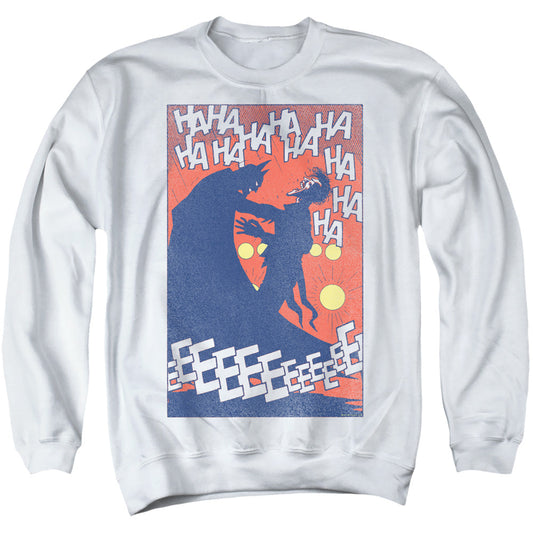 Batman Punchline Mens Crewneck Sweatshirt White