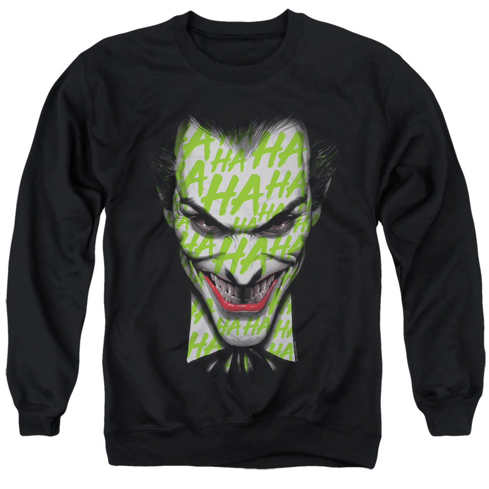 Batman Ha Ha Smile Mens Crewneck Sweatshirt Black