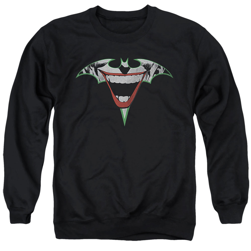 Batman Joker Bat Logo Mens Crewneck Sweatshirt Black