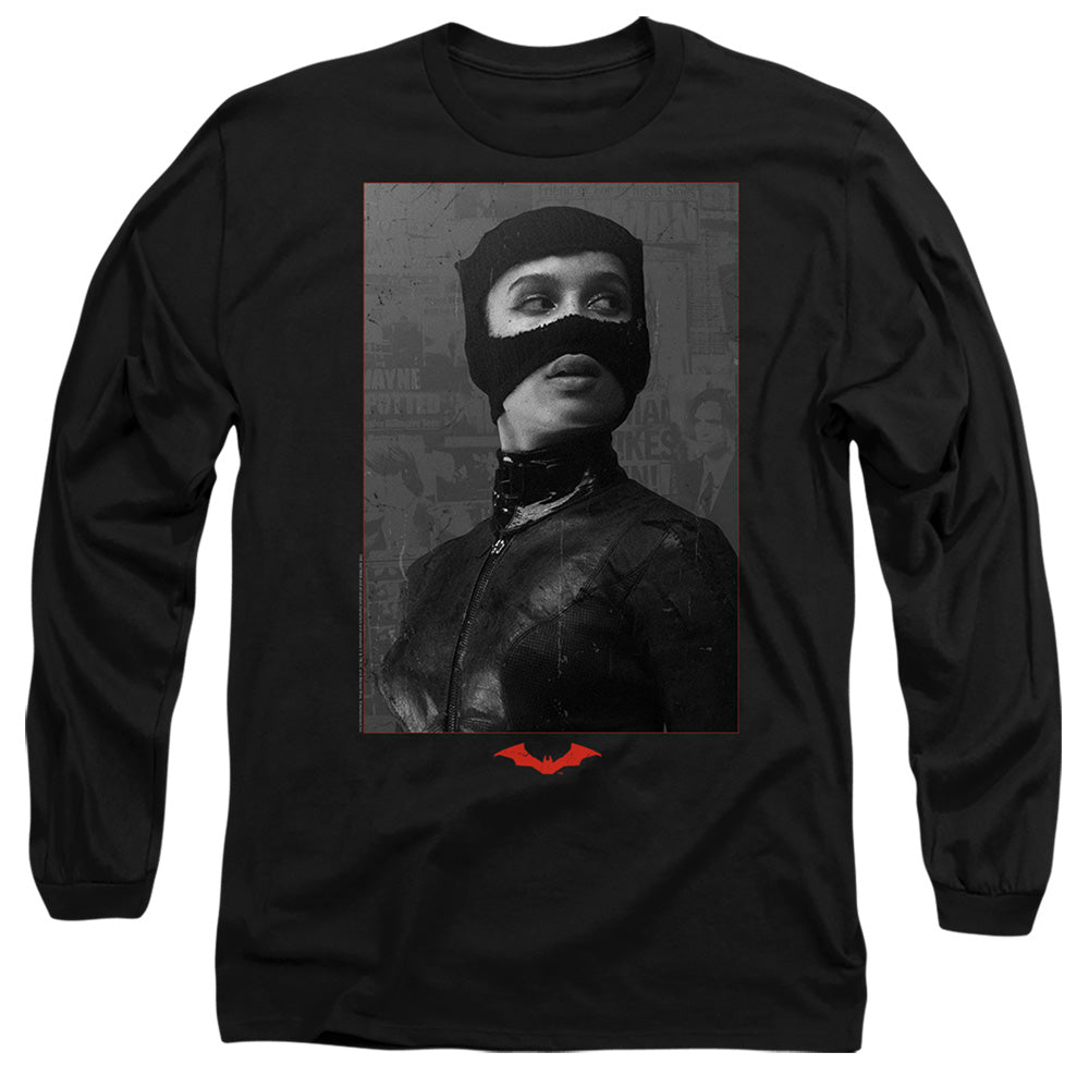 The Batman (2022) Catwoman Worn Portrait Mens Long Sleeve Shirt Black Officially Licensed