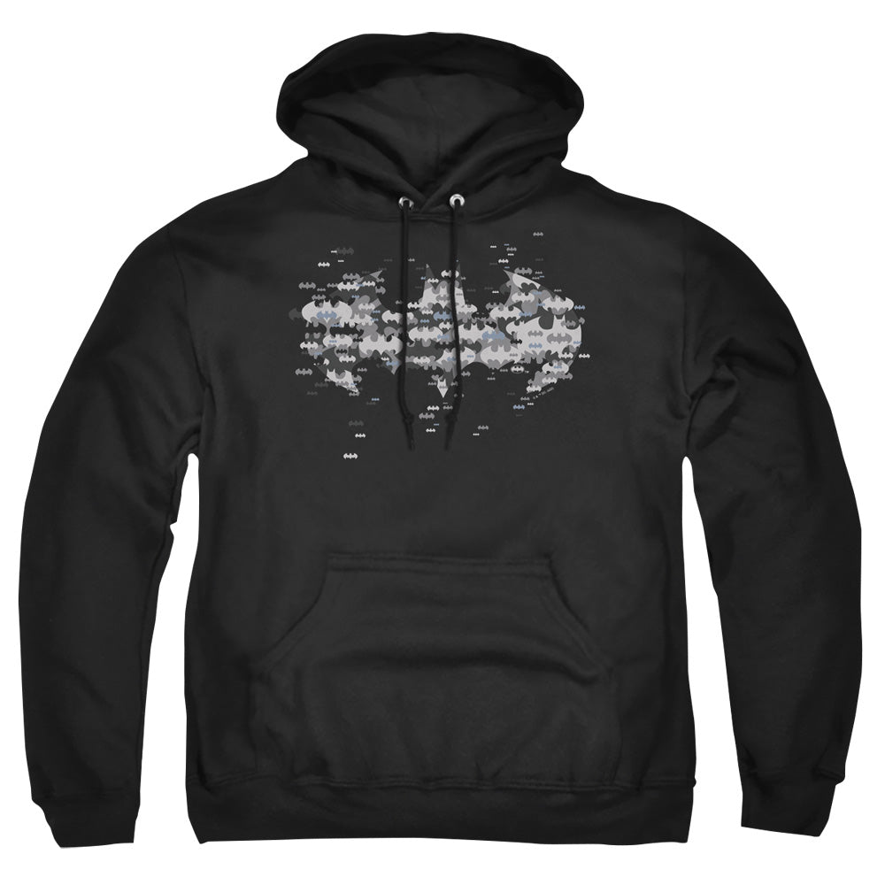 Batman Multi Bat Logo Mens Hoodie Black Officially Licensed
