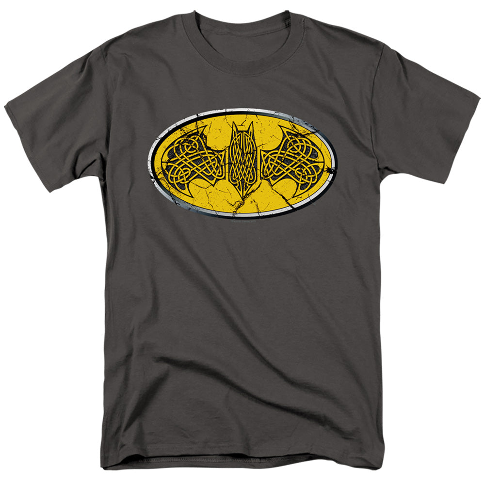 Batman Celtic Shield Mens T Shirt Charcoal Officially Licensed