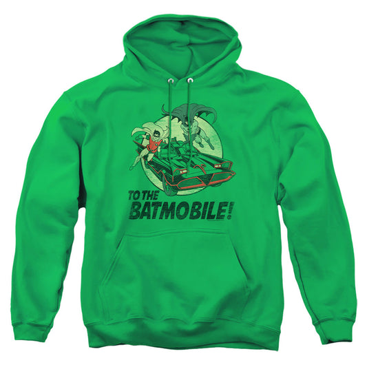 Batman Classic Tv To The Batmobile Mens Hoodie Kelly Green Officially Licensed