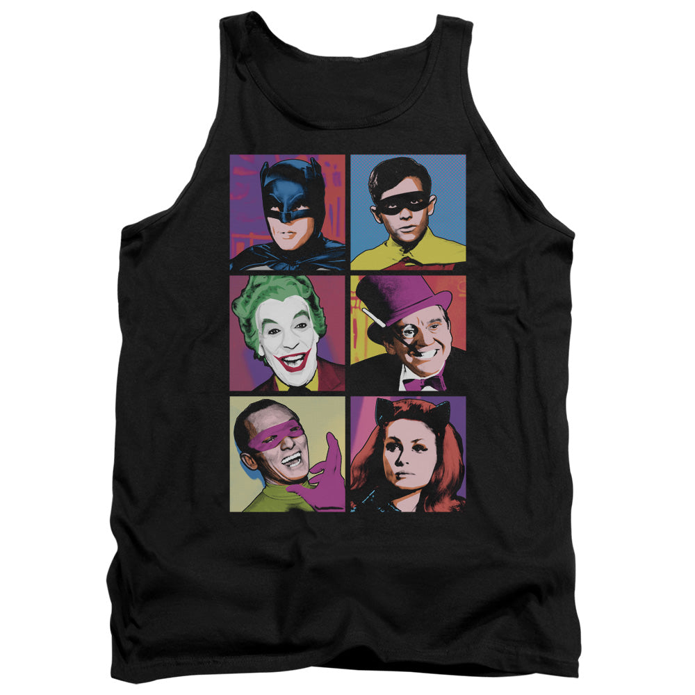 Batman Classic Tv Pop Cast Mens Tank Top Shirt Black Officially Licensed