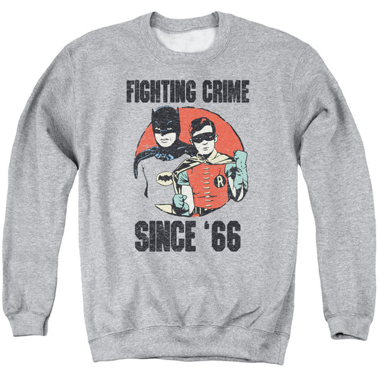 Batman Classic Tv Since 66 Mens Crewneck Sweatshirt Athletic Heather Officially Licensed