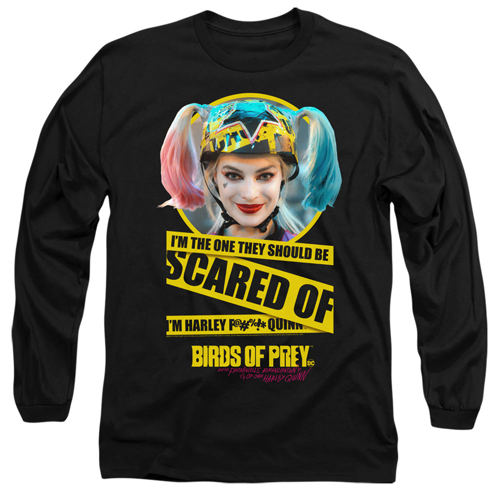 Birds Of Prey Scared Of Mens Long Sleeve Shirt Black Officially Licensed
