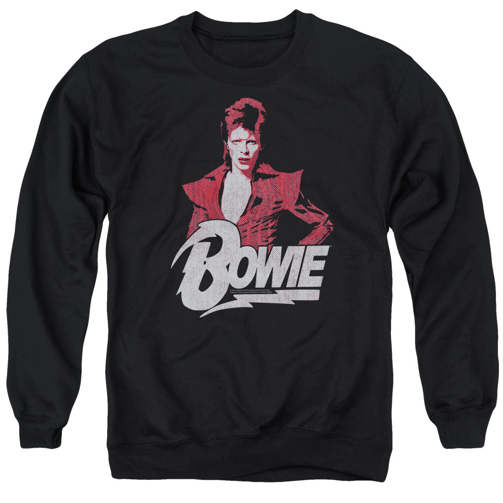 David Bowie Diamond David Mens Crewneck Sweatshirt Black Officially Licensed