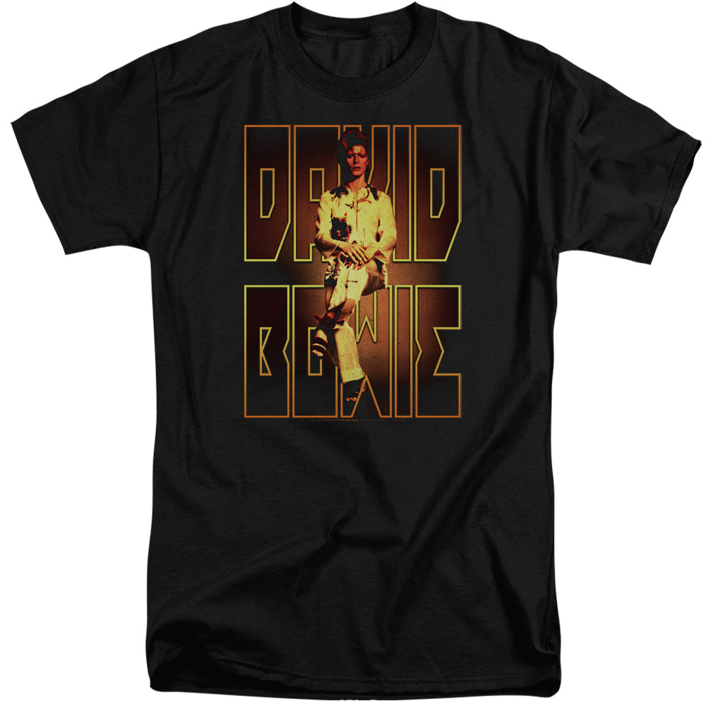 David Bowie Perched Mens Tall T Shirt Black