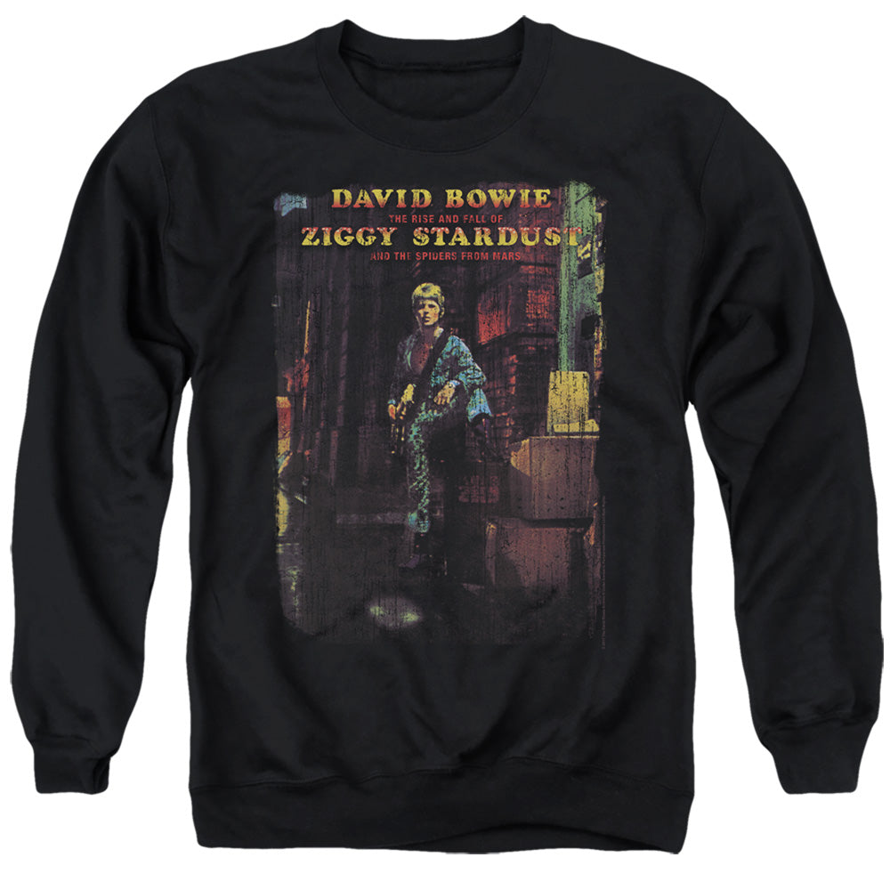 David Bowie Ziggy Stardust Album Mens Crewneck Sweatshirt Black Officially Licensed