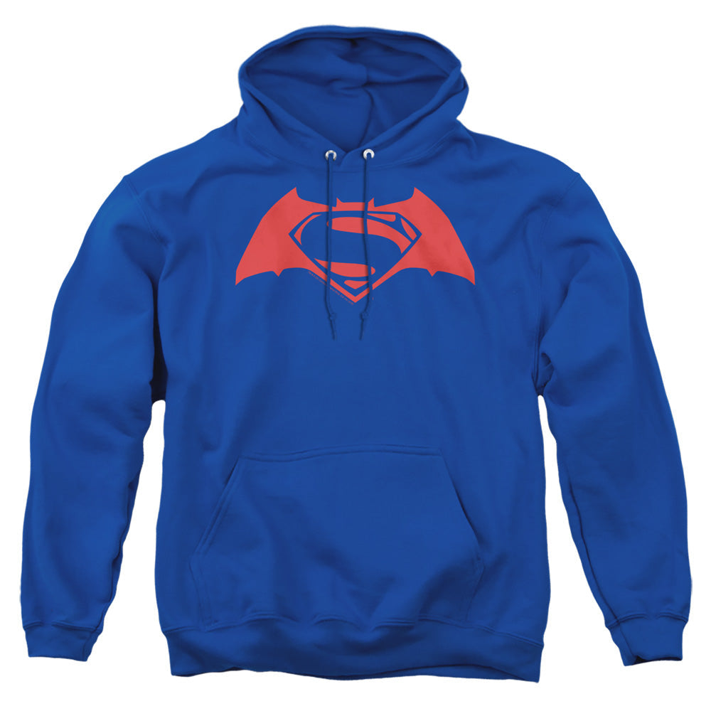Batman V Superman Simple Logo Mens Hoodie Royal Officially Licensed