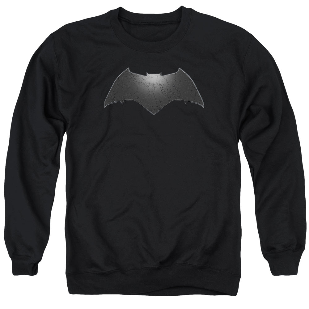Batman V Superman Beveled Bat Logo Mens Crewneck Sweatshirt Black Officially Licensed