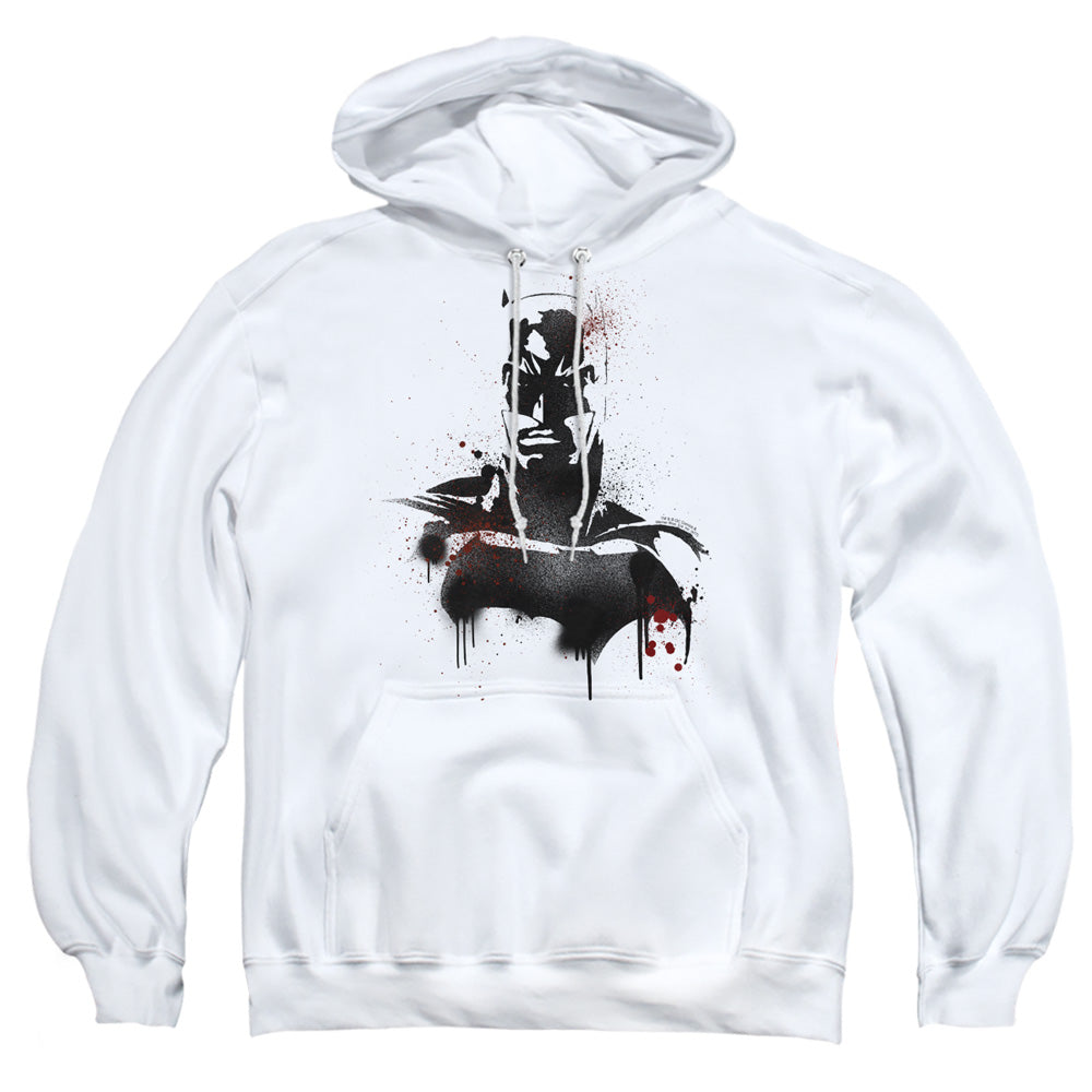 Batman V Superman Batman Spray Mens Hoodie White Officially Licensed