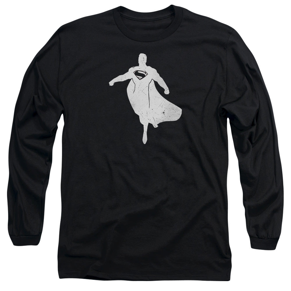 Batman V Superman Superman Silhouette Mens Long Sleeve Shirt Black Officially Licensed