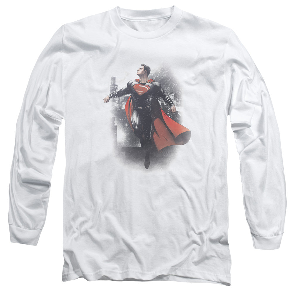 Batman Vs Superman A New Dawn Mens Long Sleeve Shirt White Officially Licensed