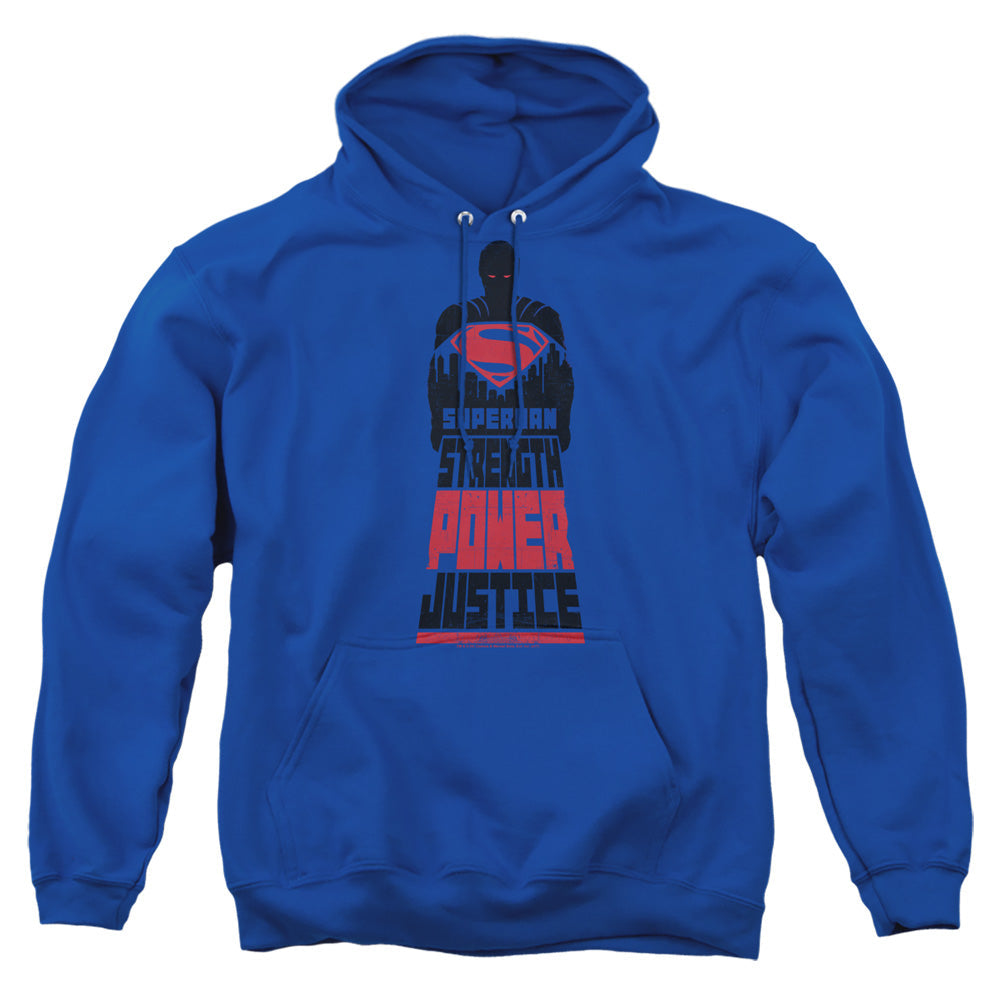 Batman V Superman Super Justice Mens Hoodie Royal Officially Licensed