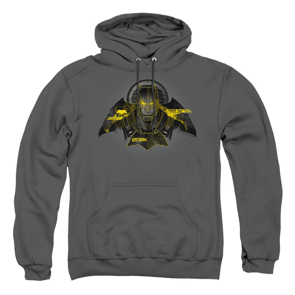 Batman V Superman Batman Tech Mens Hoodie Charcoal Officially Licensed