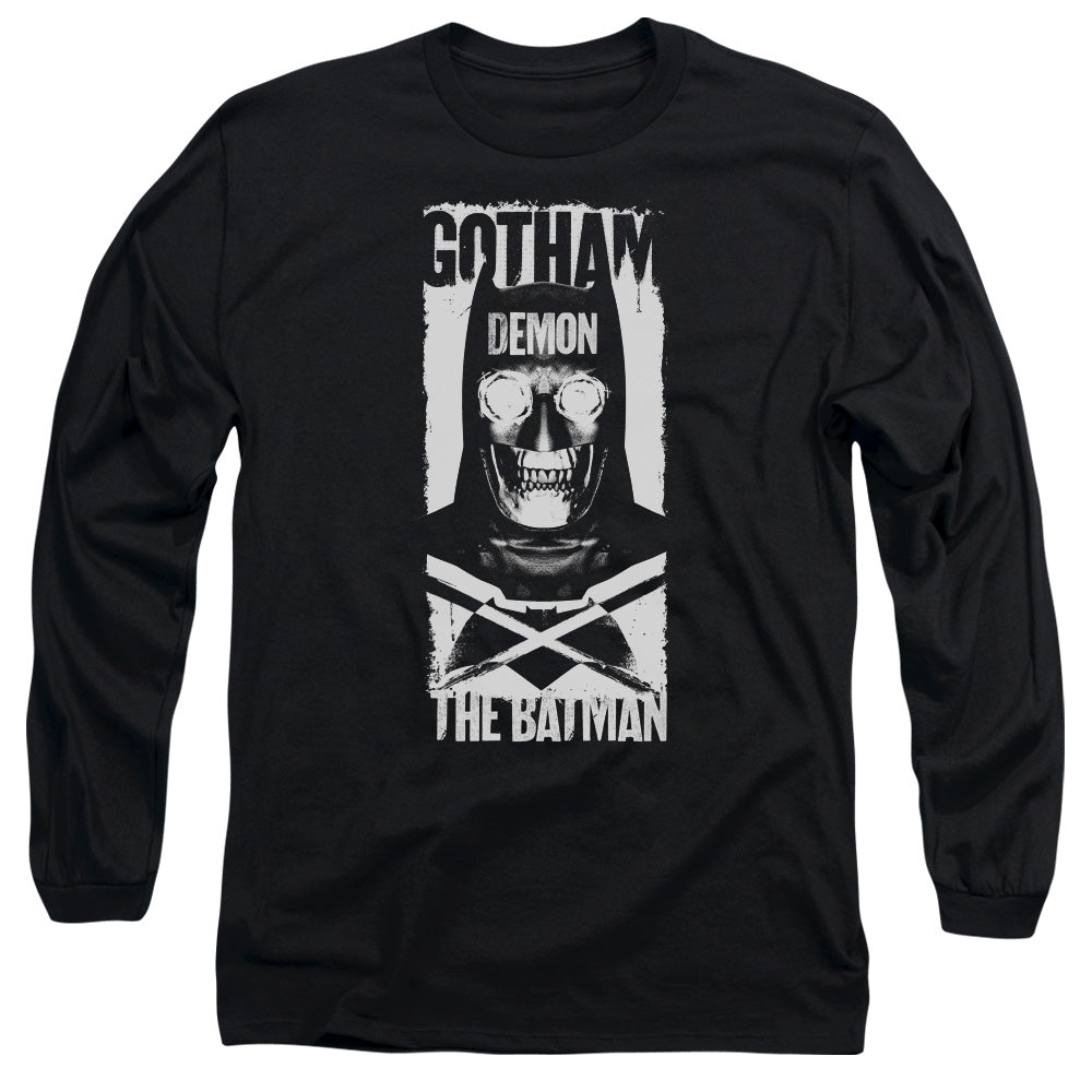 Batman V Superman Demon Bat Mens Long Sleeve Shirt Black Officially Licensed