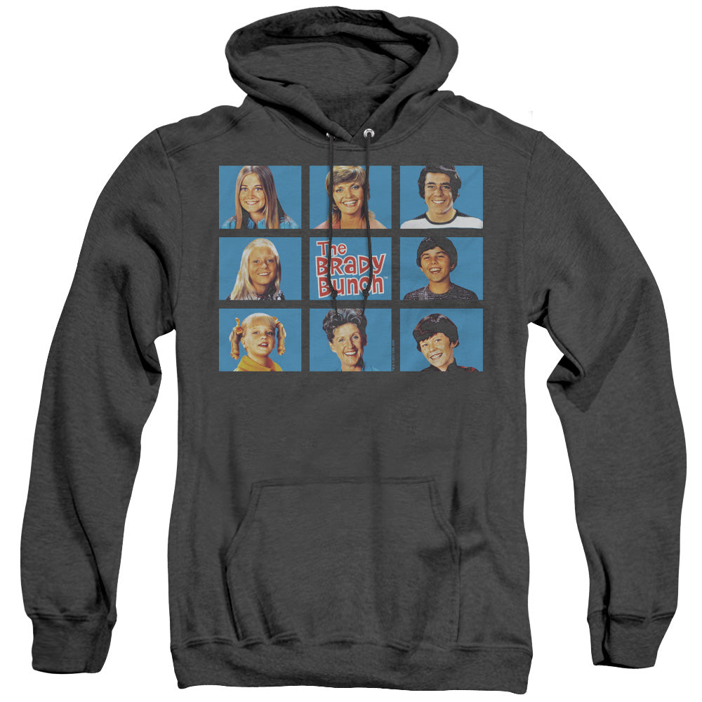 Brady Bunch Framed Heather Mens Hoodie Black Officially Licensed