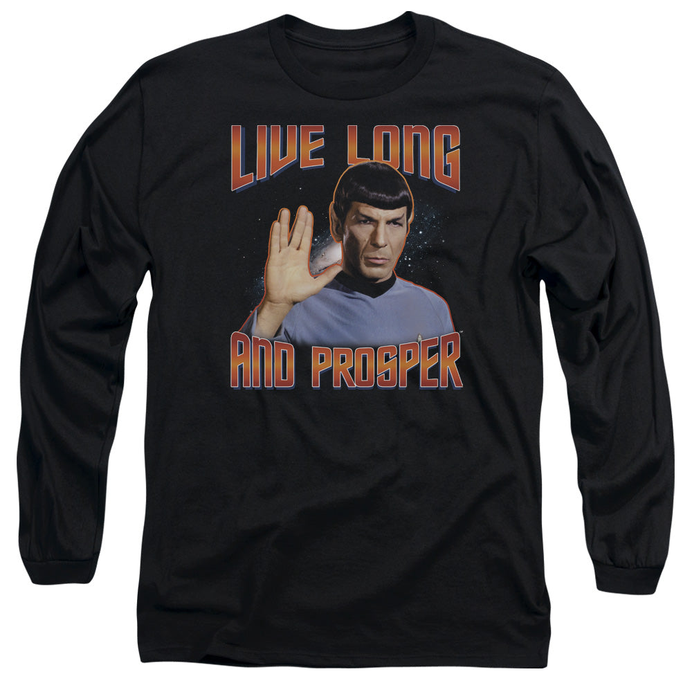 St Original Live Long And Prosper Mens Long Sleeve Shirt Black Officially Licensed Officially Licensed