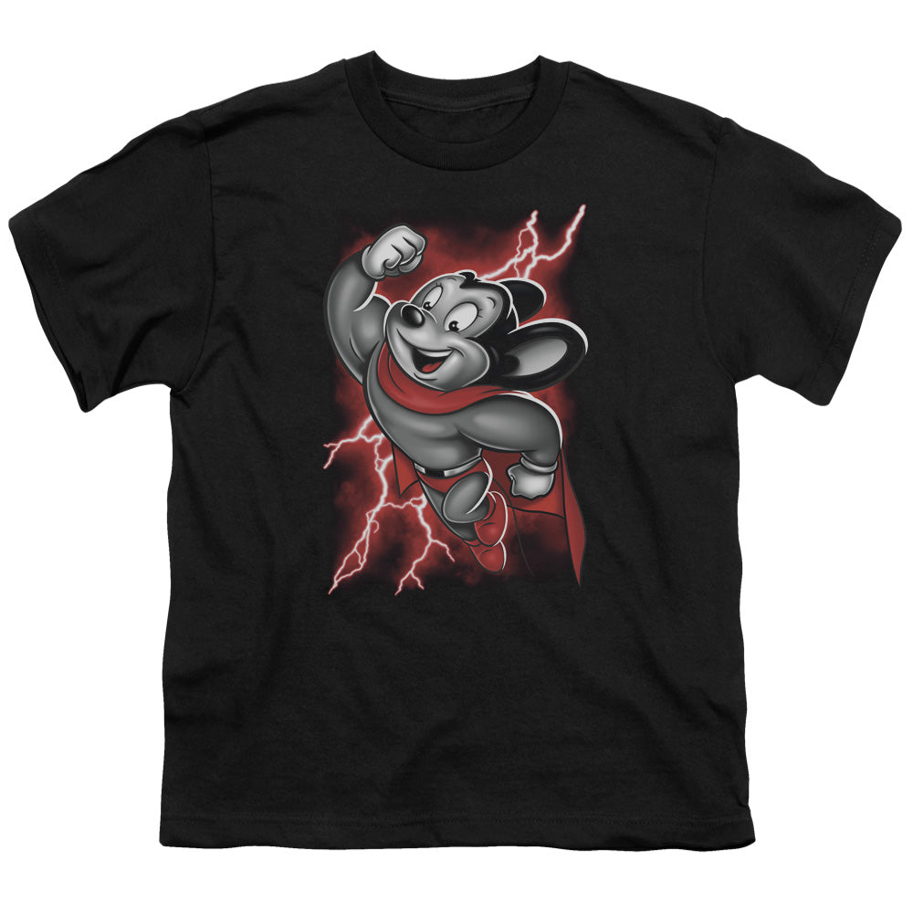 Mighty Mouse Mighty Storm Kids Youth T Shirt Black Officially Licensed