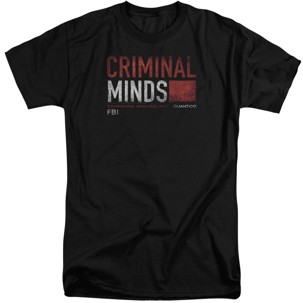 Criminal Minds Title Card Mens Tall T Shirt Black Officially Licensed