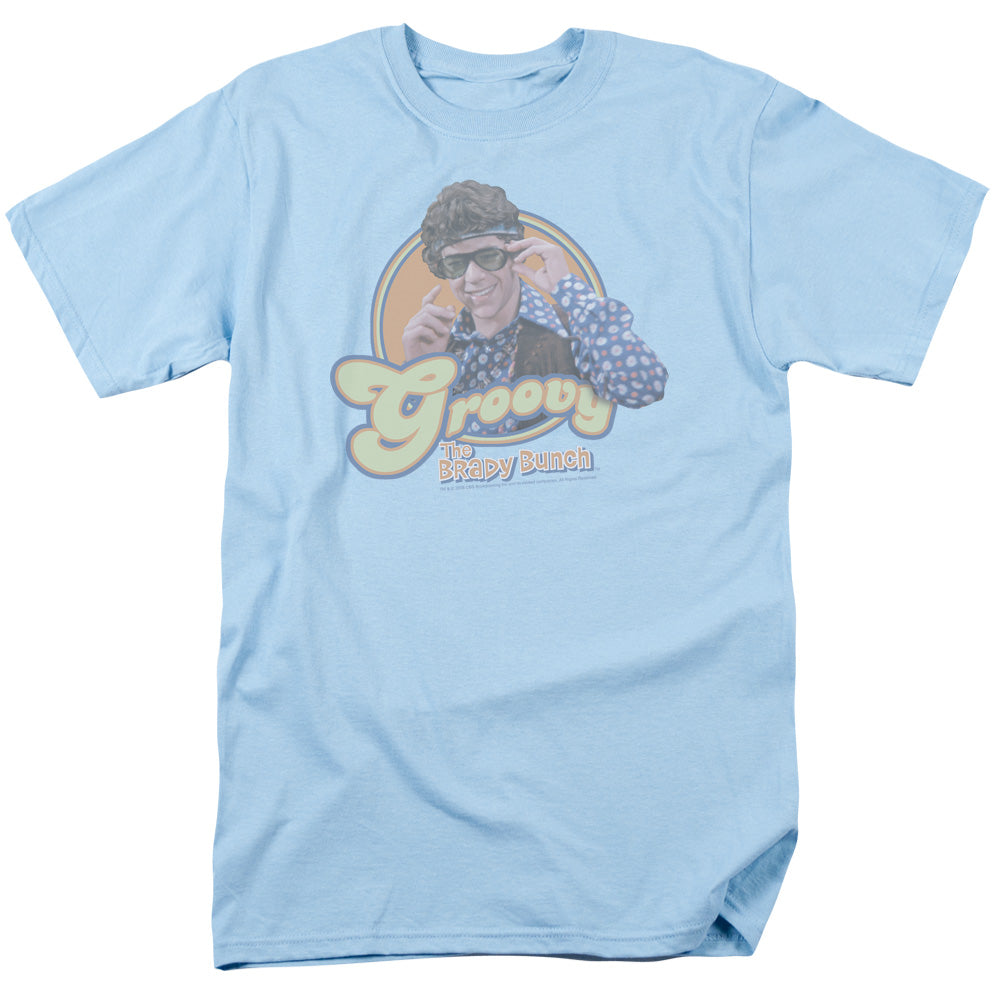 Brady Bunch Groovy Greg Mens T Shirt Light Blue Officially Licensed