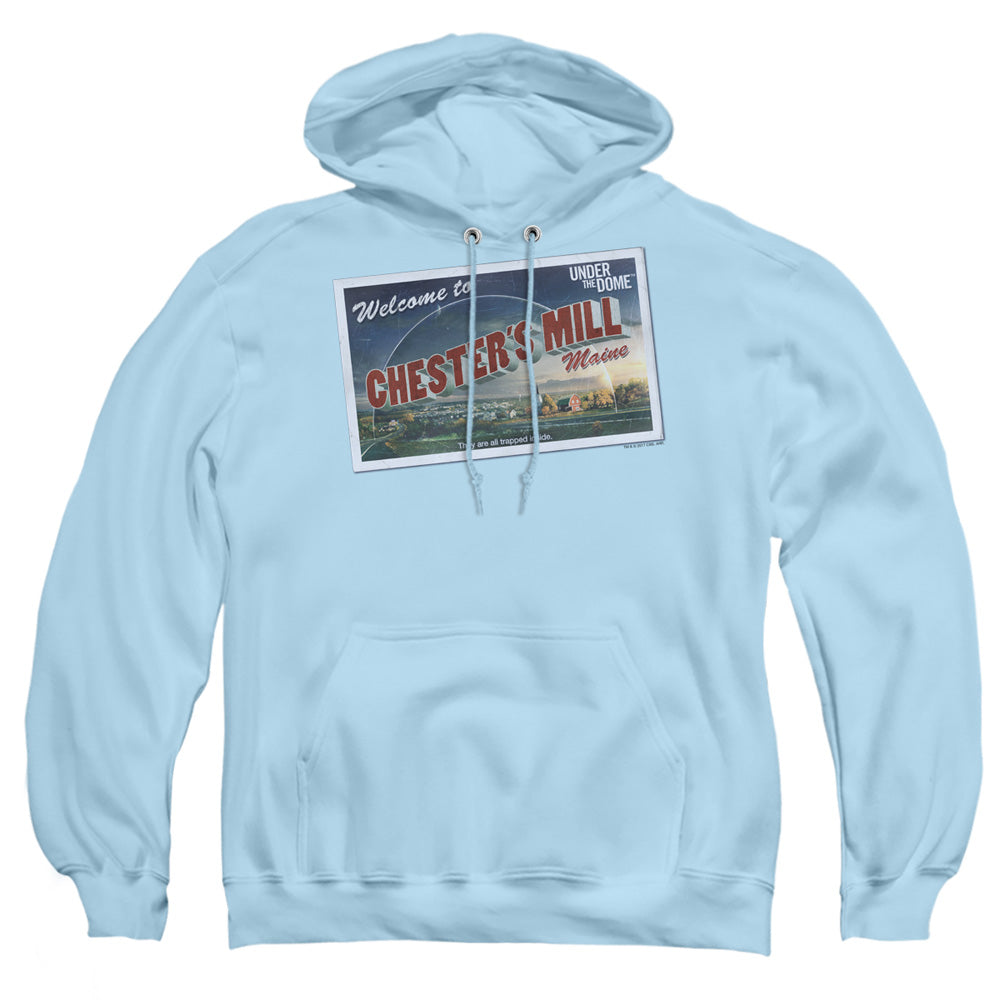Under The Dome Postcard Mens Hoodie Light Blue Officially Licensed