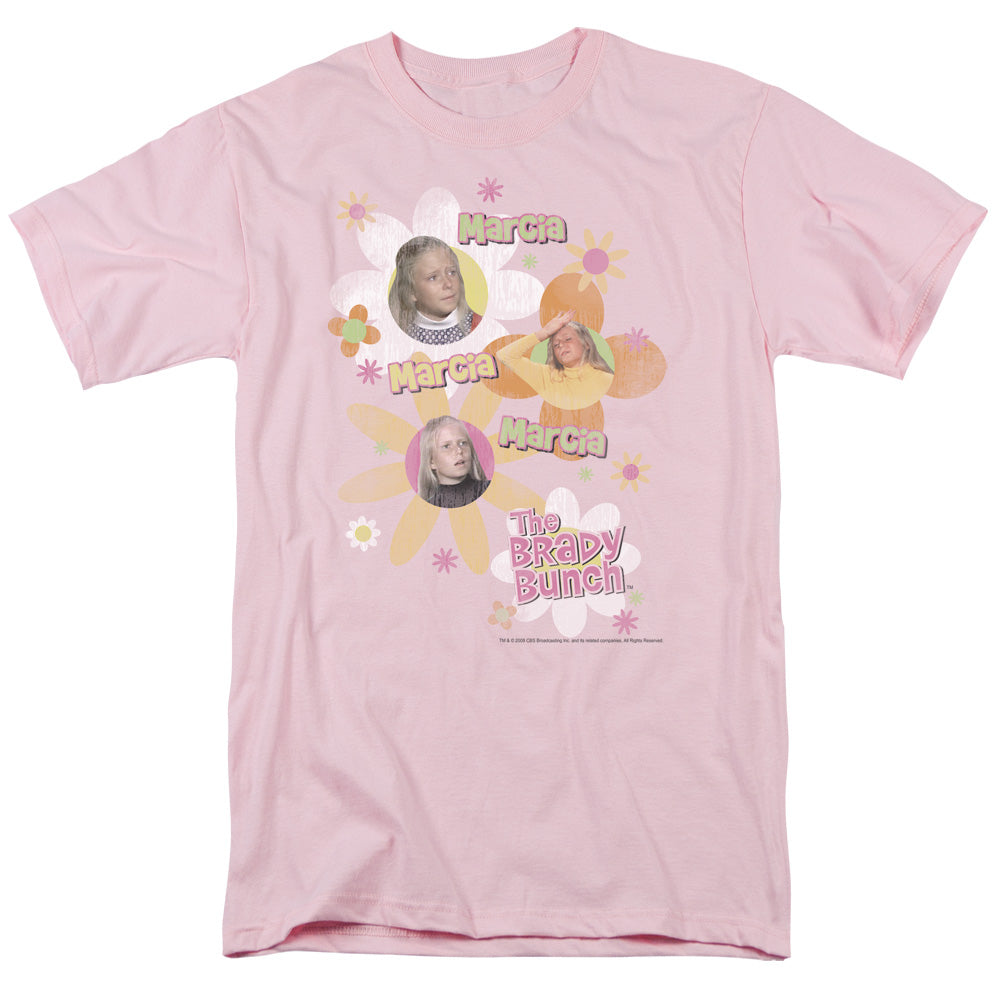 Brady Bunch Marcia Marcia Marcia Mens T Shirt Pink Officially Licensed