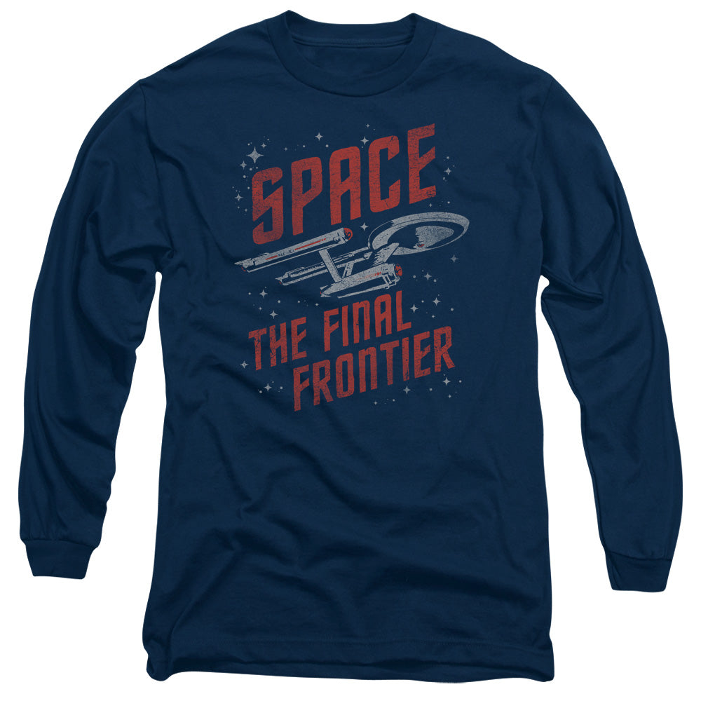 Star Trek Space Travel Mens Long Sleeve Shirt Navy Officially Licensed Officially Licensed