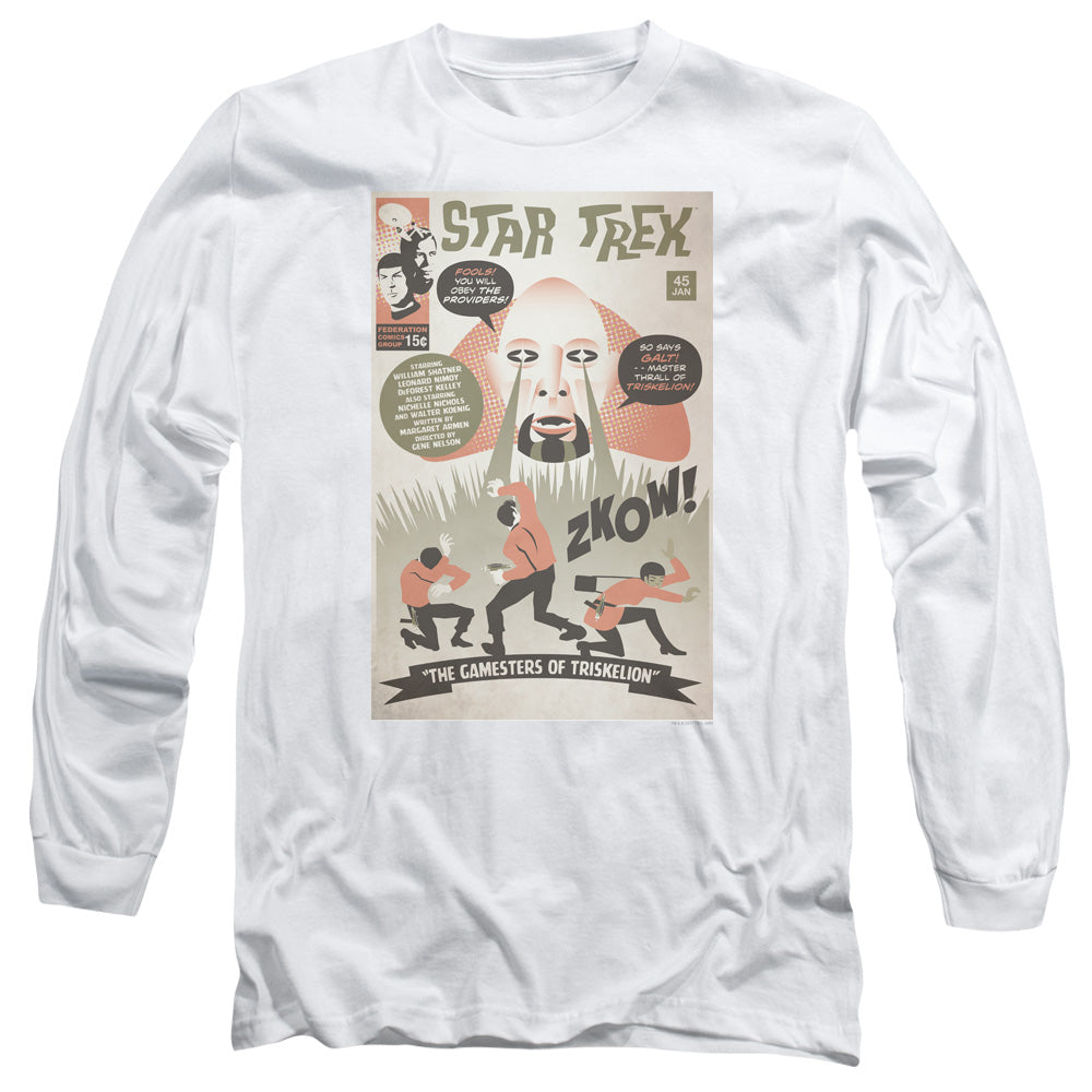 Star Trek Tos Episode 45 Mens Long Sleeve Shirt White Officially Licensed