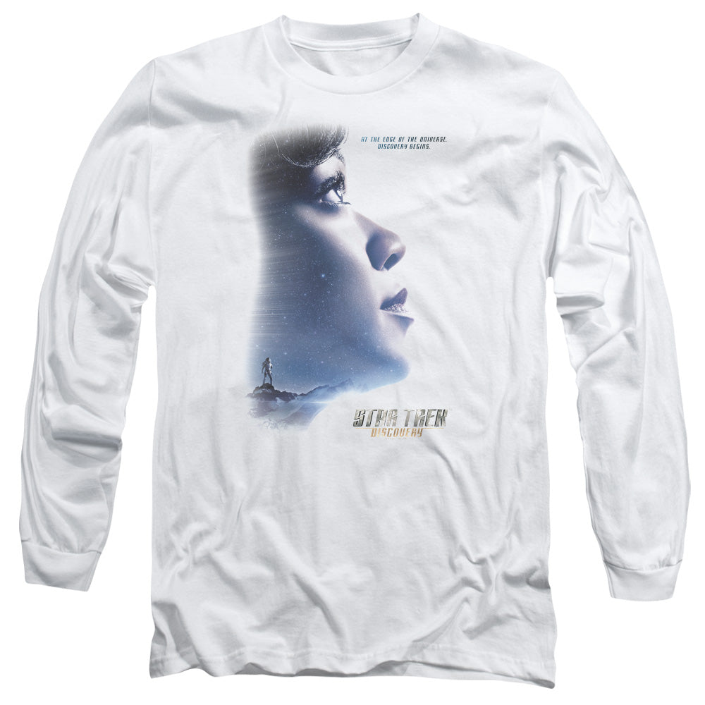 Star Trek Discovery Discovery Begins Mens Long Sleeve Shirt White Officially Licensed Officially Licensed
